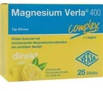 MAGNESIUM VERLA 400 Zitrone Direkt-Granulat 25 St