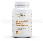 VITAMIN B12 500 &mu;g+Fols&auml;ure 800 &mu;g Tabletten 180 St