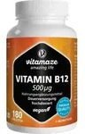 VITAMIN B12 500 &mu;g hochdosiert vegan Tabletten 180 St