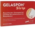 GELASPON Strip 1x1x4 cm Gelatineschwamm 4 St