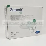ZETUVIT Plus extrastarke Saugkompr.steril 10x10 cm 10 St