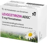 LEVOCETIRIZIN ADGC 5 mg Filmtabletten 50 St