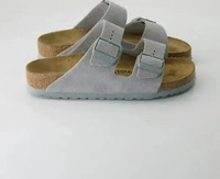 Birkenstock Arizona Suede Leather Sandalen pure sage 40 Damen