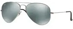 Ray-Ban Aviator Silver Mirror Sonnenbrille crystal grey mirror