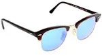 Ray-Ban Clubmaster Sand Havana/Gold Special Sonnenbrille grey mirror blue