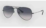 Ray-Ban Aviator Large Metal Gunmetal Sonnenbrille blue gradient grey polar