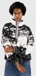 Columbia Helvetia II Printed Cropped Half Snap Half-Zip Fleece Pullover shale prp