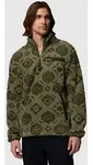 Columbia Rugged Ridge High Pile Half-Zip Fleece Pullover stone grn chckd out / grns