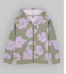 Roxy Twenty Five Miles Kids Sweatjacke oil green hippy shake Gr. T10