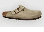 Birkenstock Boston Suede Leather Sandalen taupe Gr. 44