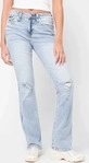 True Religion Becca Mid Rise Bootcut Flap Jeans mimosa w destroy 27 Damen