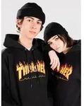 Thrasher Flame Hoodie black Gr. L