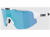 BLIZ Active Eyewear Matrix Shiny White Sonnenbrille smoke w blue multi