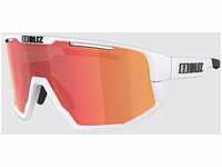BLIZ Active Eyewear Fusion Matt White Sonnenbrille smoke w red multi