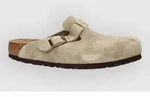 Birkenstock Boston Soft Footbed Suede Leather Sandalen taupe Gr. 46