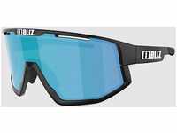 BLIZ Active Eyewear Fusion Matt Black Sonnenbrille smoke w blue multi