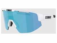 BLIZ Active Eyewear Matrix Small Matt White Sonnenbrille smoke w blue multi