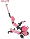 Globber Scooter 3in1 Go-Up Baby 360 mit Leuchtrollen und Leuchtmodul, pink