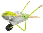 small foot Gartenwerkzeug-Set mit Schubkarre, silber