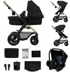 Kinderkraft Kombikinderwagen MOOV 2 Air Trio-Set inkl. Babyschale MINK PRO, schwarz