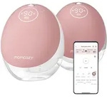 Momcozy Elektrische Milchpumpe M9, tragbar, rosa | transparent