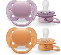Philips Avent SCF091/33, Philips Avent 2er-Pack Schnuller ultra soft, 6-18M lila 