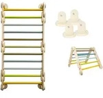 small foot Kletterdreieck-Sprossenwand 2in1 Adventure, mehrfarbig | natur