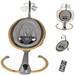 babyGO Babyschaukel Homey Wood, grau