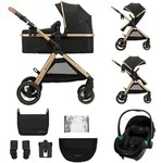 Kinderkraft Kombikinderwagen Trio-Set ESME PRO 3in1 inkl. Babyschale MINK 2, schwarz