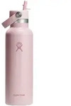 HydroFlask Trinkflasche mit Strohhalm 621ml, rosa