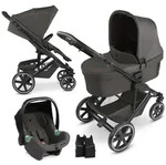 ABC Design Kombikinderwagen Sierra Trio-Set inkl. Babyschale Tulip, braun