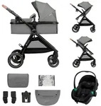 Kinderkraft Kombikinderwagen Trio-Set ESME PRO 3in1 inkl. Babyschale MINK 2,...