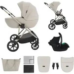 Kinderkraft Kombikinderwagen Trio-Set PRIME 3 3in1 inkl. Babyschale MINK PRO 2,...