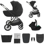 Kinderkraft Kombikinderwagen Trio-Set PRIME 3 3in1 inkl. Babyschale MINK PRO 2,
