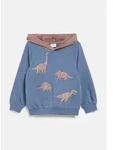 s.Oliver Sweatshirt mit Kapuze Dinos, blau, 92