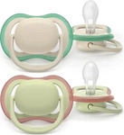 Philips Avent SCF087/16, Philips Avent 2er-Pack Schnuller ultra air, 6-18M weiss