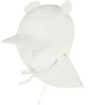 Sterntaler Musselin-Schirmm&uuml;tze mit Nackenschutz und Ohren, natur, 45