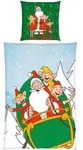 Baby Best Flanell Wende-Bettw&auml;sche Weihnachtsmann & Co. KG 80x80 / 135x200 cm, weiss