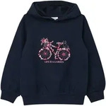 s.Oliver Sweatshirt mit Kapuze Fahrrad Blumen, blau, 92