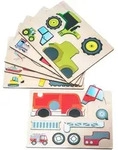 EDUPLAY Magnetpuzzle Transport 6er Set, mehrfarbig