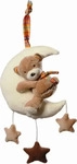 Fehn 160185, Fehn Spieluhr Teddy im Mond Rainbow 20 cm beige