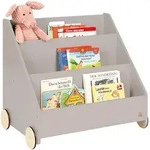 Pinolino B&uuml;cherregal Lasse mit Rollen, grau