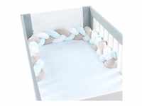 babybay® Nestchenschlange geflochten 200 cm für Babybetten, blau