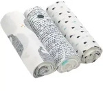 L&auml;ssig 3er-Pack Mullwindel Soft Swaddle L 80x80 cm, blau