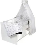Schardt Babybett mit Ausstattung Classic White 70x140 cm, schwarz