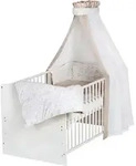 Schardt Babybett mit Ausstattung Classic White 70x140 cm, beige