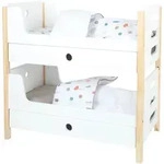 small foot Puppenhochbett aus Holz Little Button, weiss