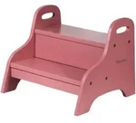 Kindsgut Schemel aus Holz, rosa