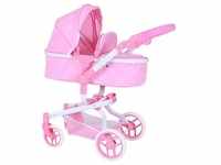 Knorrtoys Puppenwagen Boonk - Princess white rose, rosa