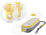 Medela Elektrische Doppelmilchpumpe Freestyle Hands Free, weiss